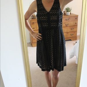 Loft black lace dress